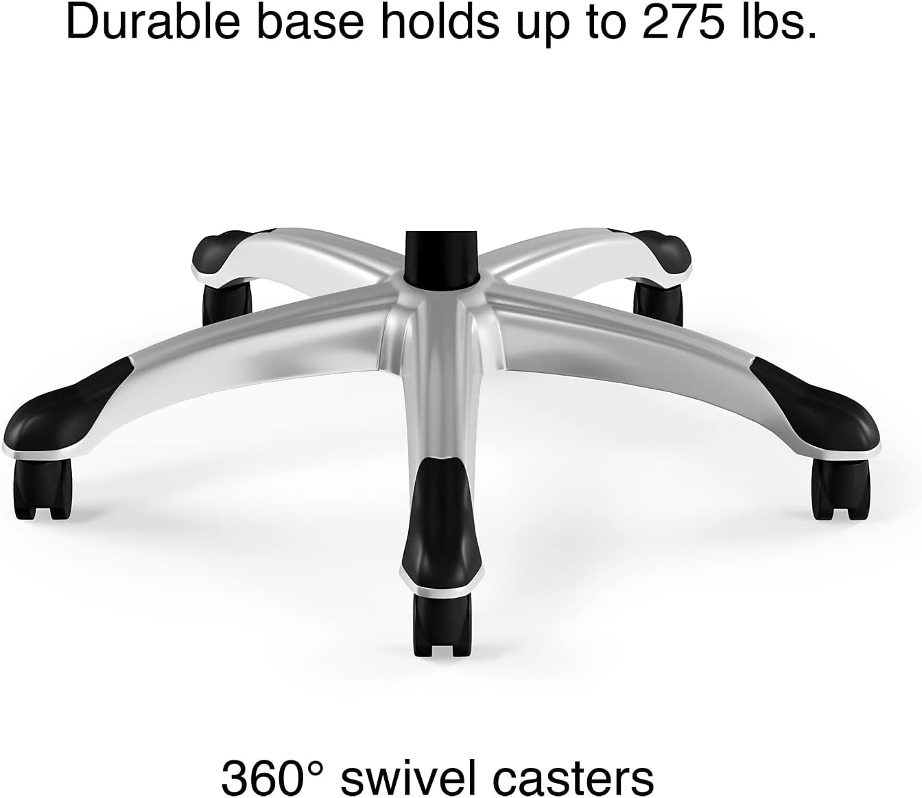 Chair base with 360-degree swivel casters