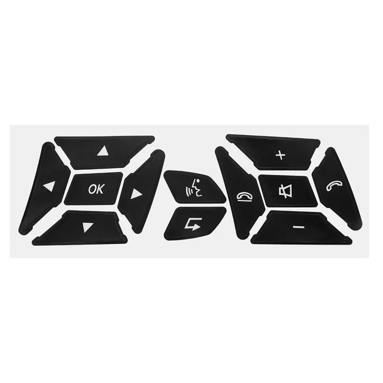 Repair Patch Compatible with Benz 2007 2008 2009 2010-2014 Car Button Repair Decal Steering Wheel AC Window Button Repair Decals Sticker Headlight Climate Switch(Steering Wheel A)