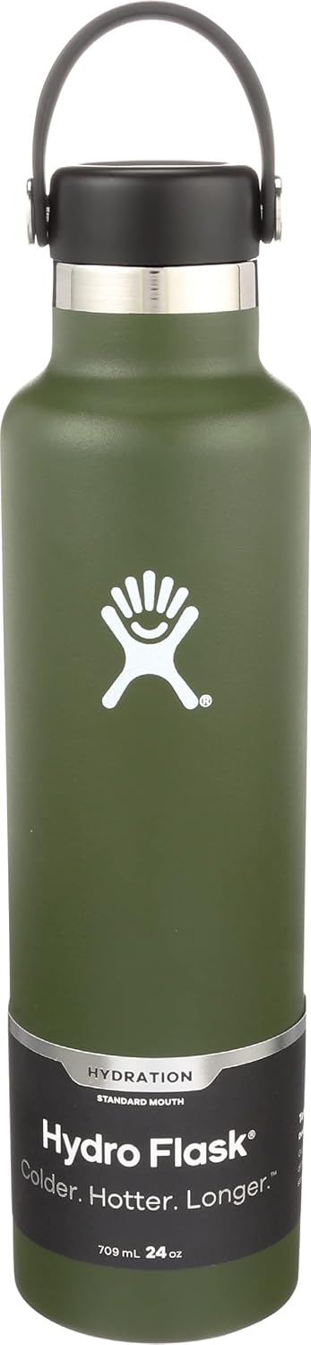 Hydro Flask 24 oz Standard Mouth Water Bottle with Flex Cap or Flex Straw