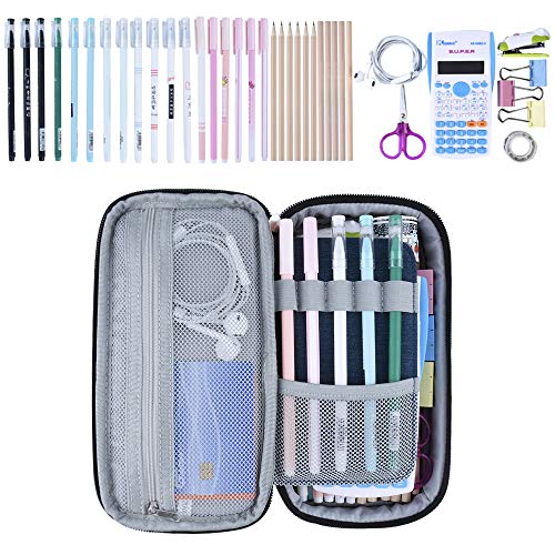 Image of Chelory Big Capacity Pencil Case Large Pencil Bag Pouch Pen Case Pencil Marker Holder Stationery Storage Makeup Bag for Office Supplies Adults