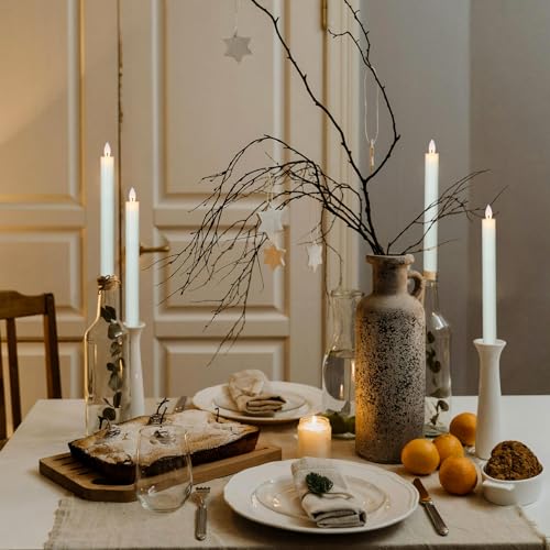 Image of Wondise Real Wax Flameless Taper Candles with Remote and Timer