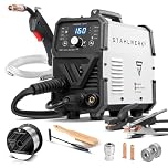 STAHLWERK Poste à souder MIG/MAG 160M - Inverter combiné compact 5 en 1 avec 160 A pour MIG/MAG, FLUX (soudage au fil fourré), MMA/E-Hand (ARC) & Lift-TIG (DC), seulement 6,8 kg, hotstart et