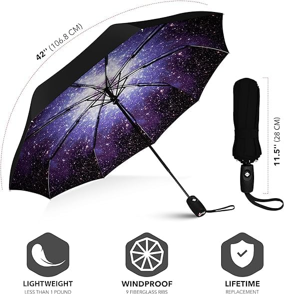 Image of TEKCOOL Umbrella, UV Big Size Umbrella for Sun Protection Rain Windproof Strong large 3 fold for men women kids boys girls Perfect small & stylish Windproof & Compact