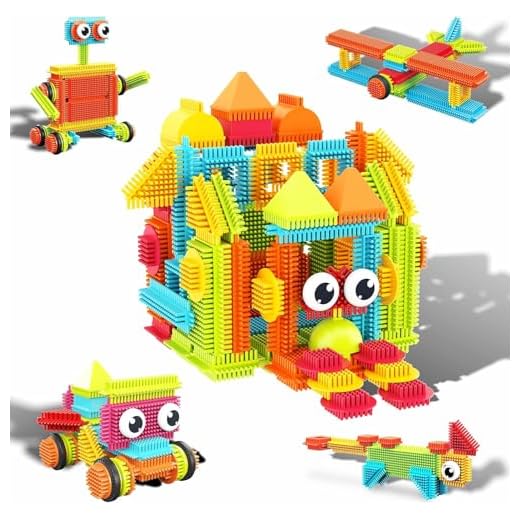 PicassoTiles PTB120 120pcs Bristle Shape 3D Building Blocks Tiles Construction Toy Set Learning Playset STEM Toy Set Educational Kit Child Branin Development Preschool Kindergarten Toy