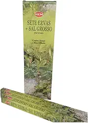 Incenso Indiano Hem Sete Ervas Com Sal Grosso - Limpeza Astral 3 Caixinhas