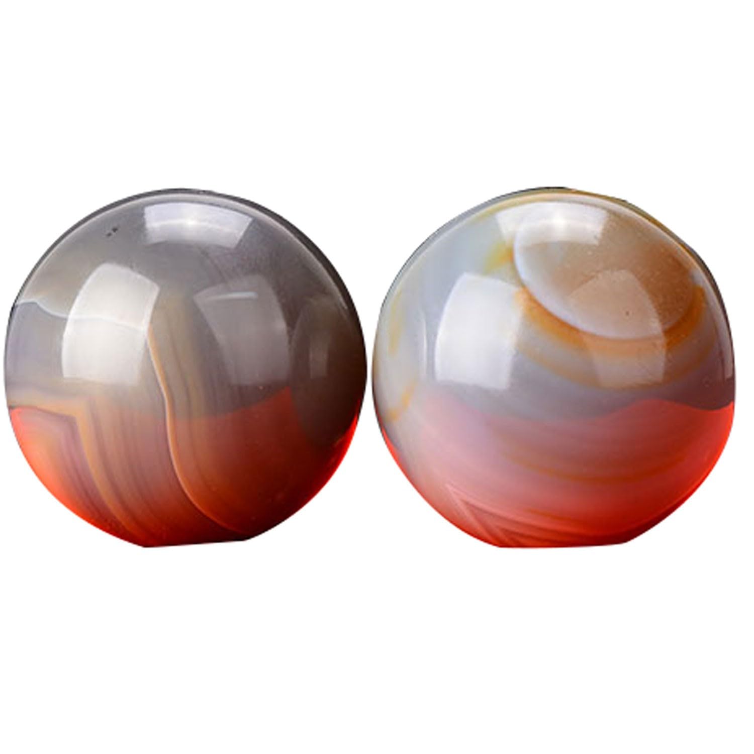 Bolas Baoding Pelotas de Masaje antiestrés Bolas de estrés de Cristal Coloridas para Manos para aliviar la ansiedad y Fortalecer los Dedos(Color:B,Size:Single Ball)