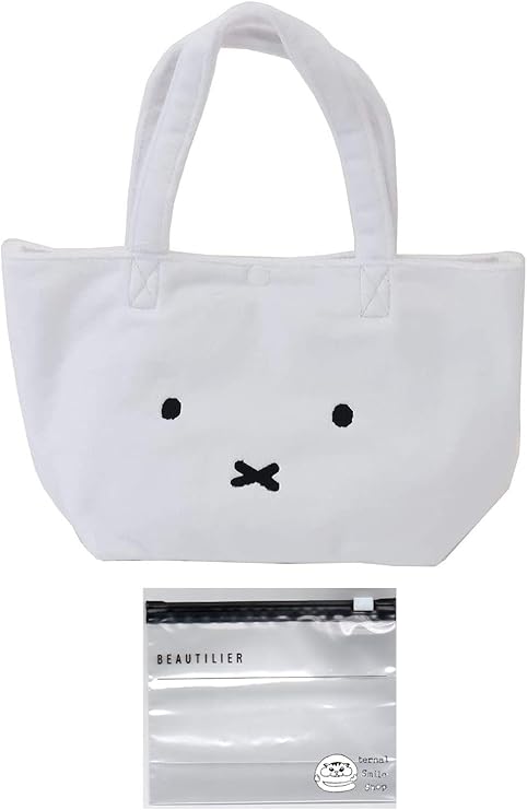 Amazon ミッフィー 保冷バッグ お弁当 小 ランチバッグ ミニトート もこもこ 2way ホワイト 当店オリジナルロゴ入りスライダーバッグ 2点セット バッグ スライダーバッグ ランチバッグ ランチ巾着 ランチベルト オンライン通販
