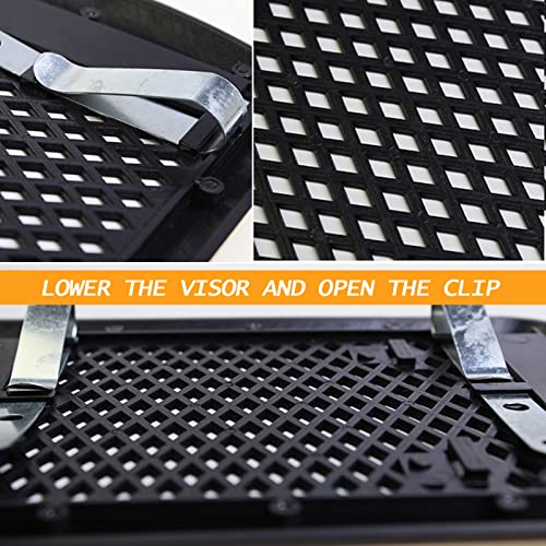 Ajxn 1 Pack Car Visor Vanity Mirror, Hd Abs Clip-On Cosmetic Mirror, 6.7" X 4.3" Auto Interior Portable Makeup Sunshade Mirror, Car Universal Baby Auxiliary Mirror (Black) #TOP4