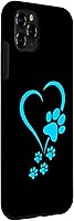 Vista 3 de Funda para iPhone 11 Pro Max con estampado de patas de perro, diseño de patas de perro, corazones, pata de perro