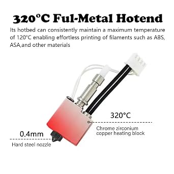 Kobra S1 3D Printer Hotend for Anycubic Kobra S1 Hot End Kit with 0.4mm Nozzle Fast Printing Kobra S1 Extruder Hotend Kit