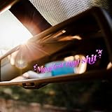 Set 3Pcs Manifest That Sh*t Rearview Mirror Decal - Funny, Positive Inspiration Stickers - Selflove Motivation Sticker for Water Bottle Kindle - Vinyl Waterproof 4 Inches Car Decals