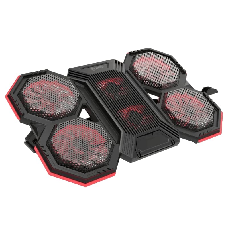 Marvo Soporte de refrigeración para portátil FN-41 Ventiladores silenciosos de Alta Velocidad para enfriamiento rápido y Menos Ruido
