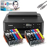[page_title]-Canon PIXMA TS705 Tintenstrahldrucker schwarz + USB Kabel & 10 komp. ink24 Druckerpatronen (Drucken per USB oder WLAN) - Originalpatronen ausdrücklich Nicht im Lieferumfang!