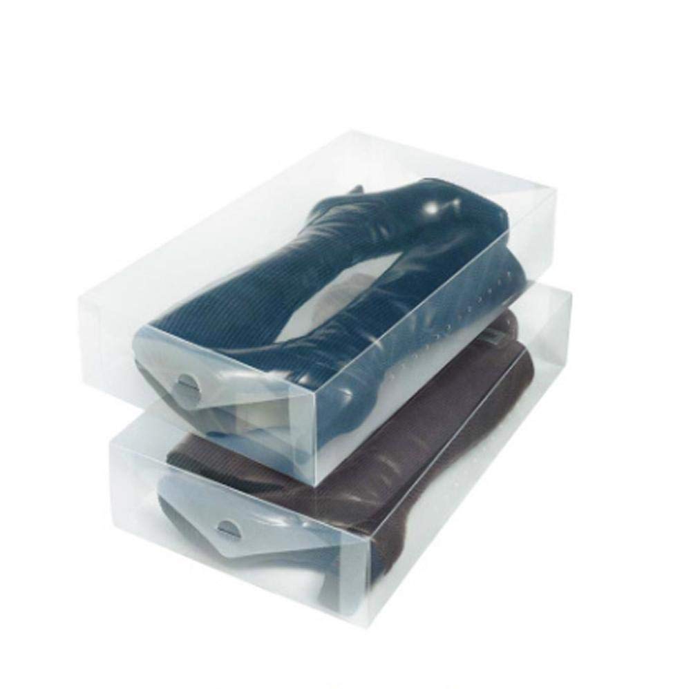 4 cajas de botas de plástico transparente 52,5 x 31 x 12 cm