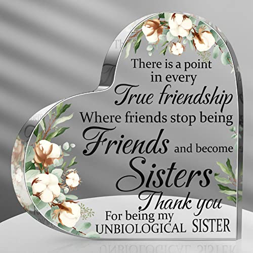 Spiareal Friends Gifts for Women Friendship Bestie Galentine's Day Gifts Plaque Best Flower Sister...