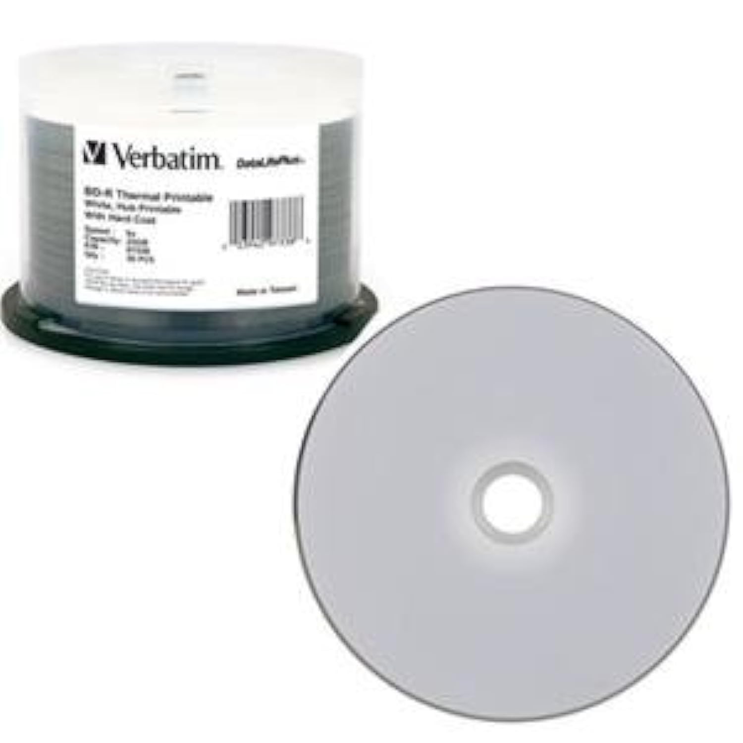 Amazon.com: Verbatim 97338 BD-R 25GB 6x White hub thermal (97338