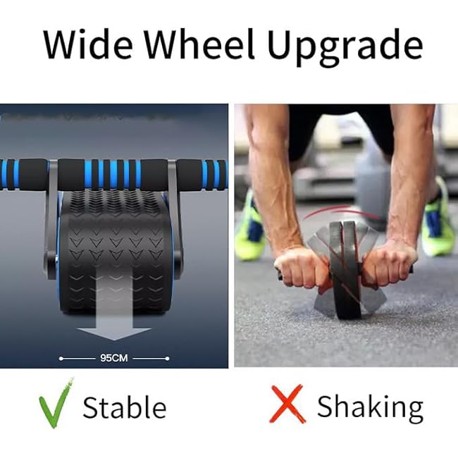 Automatic Rebound Ab Roller Wheel for Home Gym ¨C Sturdy Core Fitness Equipment with Knee Pad ¨C Perfect Abdominal Exercise For Men & Women, Effective Abs Workouts & Strength Training