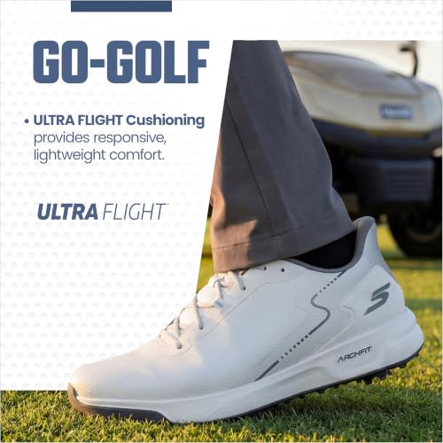 Image of Skechers Men's Elite Vortex Rival Golf Shoe | Golf, Waterproof, Arch Fit, Ultra Flight Foam, Spiked, Lightweight, Breathable
