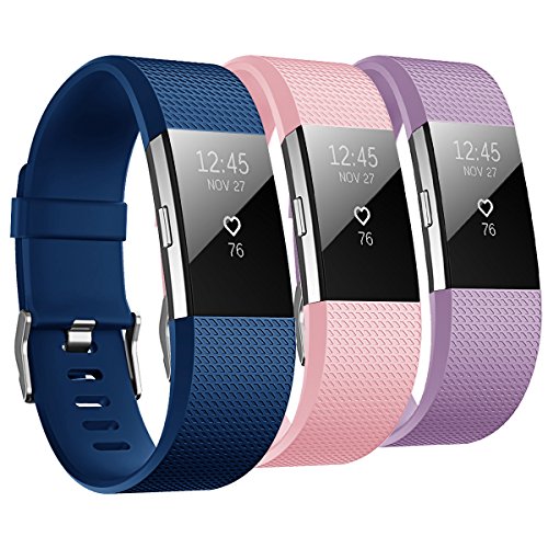 Bepack Fitbit Charge 2 Correa de Reemplazo, Pulsera de Silicona Suave Adjustable, Accesorios para Fitbit Charge 2