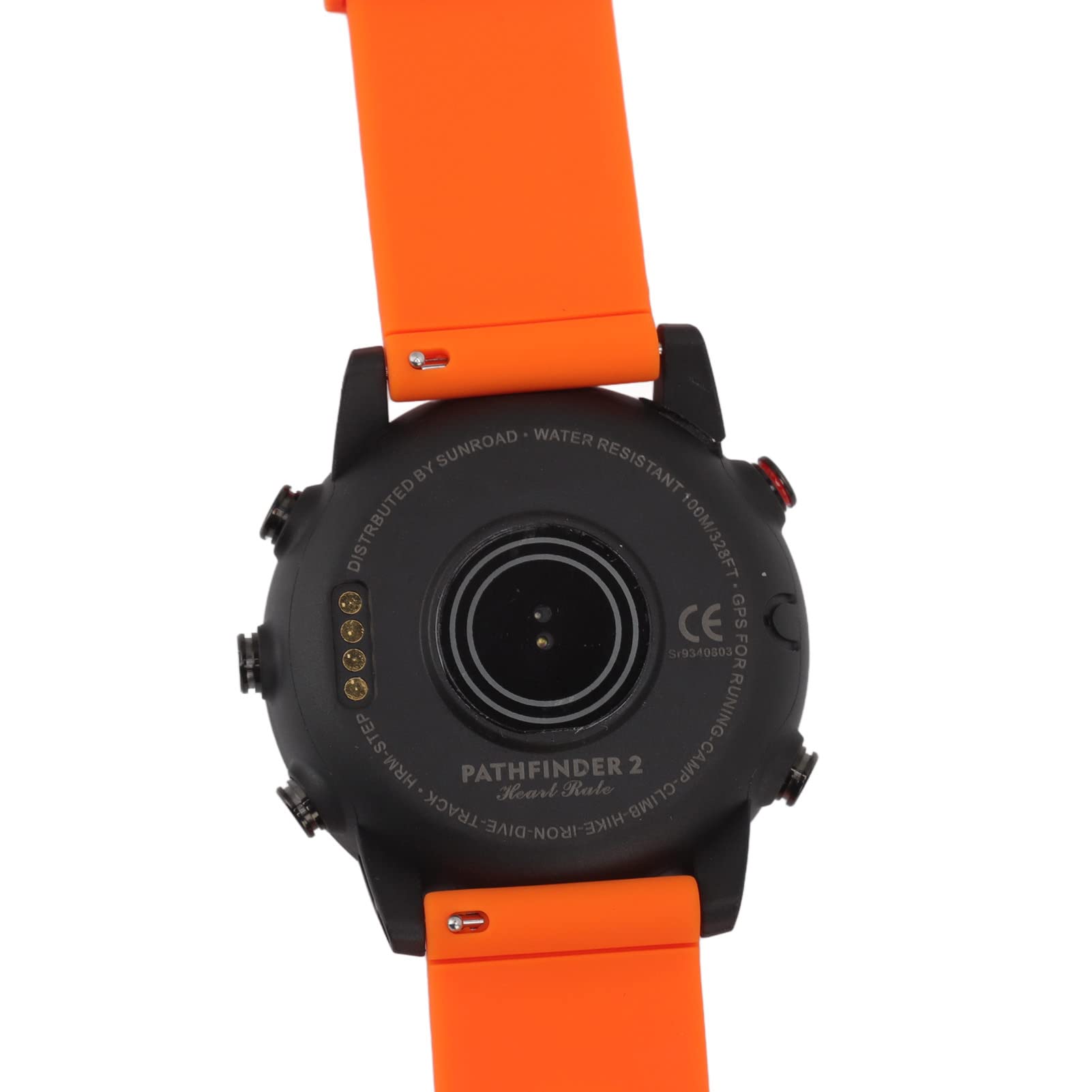 DAUZ Reloj de Ordenador de Buceo, Pieza de Carga USB, Reloj Inteligente Resistente Al Agua con Ubicación de Ruta para Montañismo (Naranja)