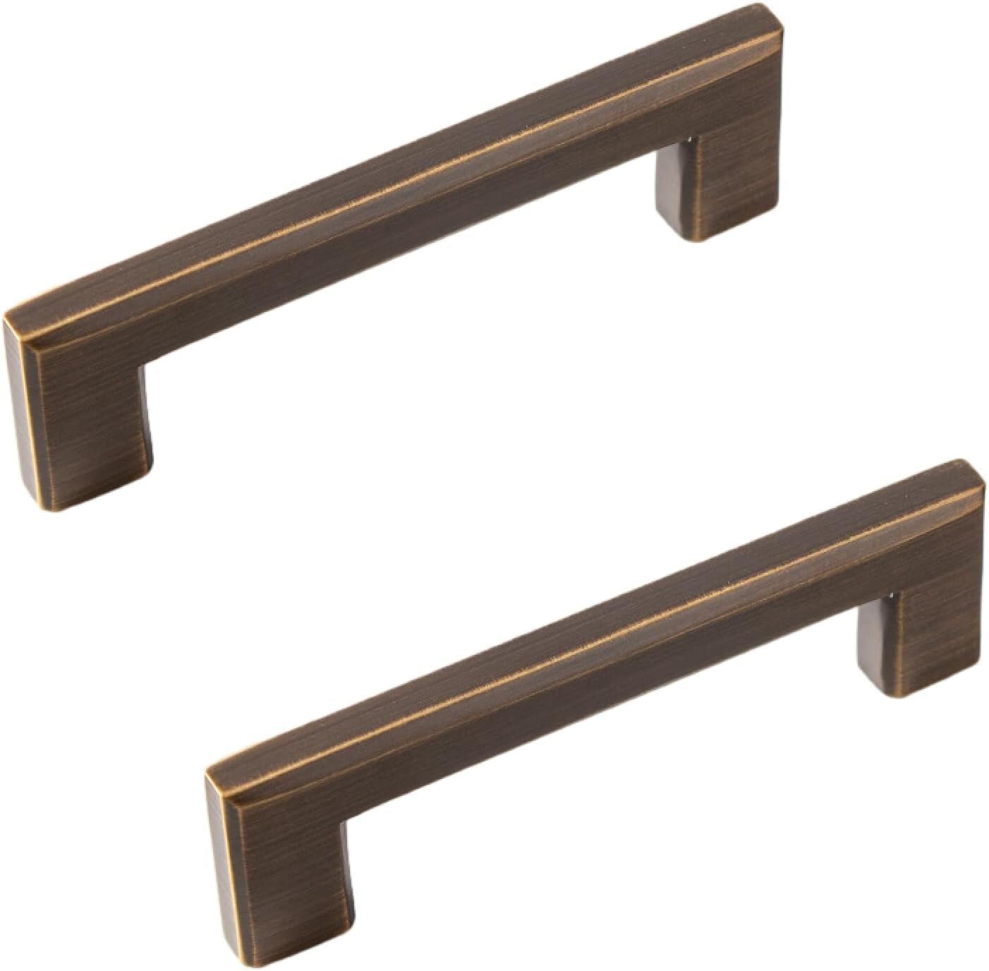 MNGHAYYR Solid Brass Cabinet knobs and Handles Handle 2Pack Full Copper Solid Brass Multicolor 96/128mm Hole(128mm Pitch Brown)