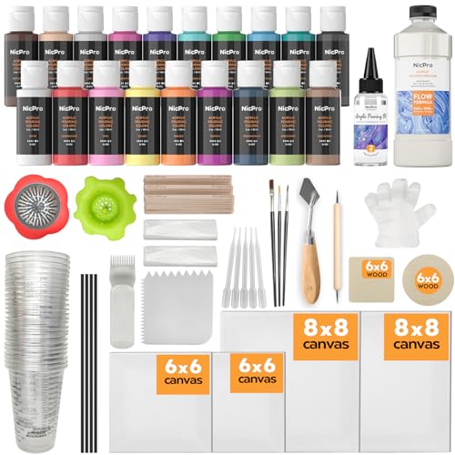 Nicpro Acrylic Pouring Kit, Artist...
