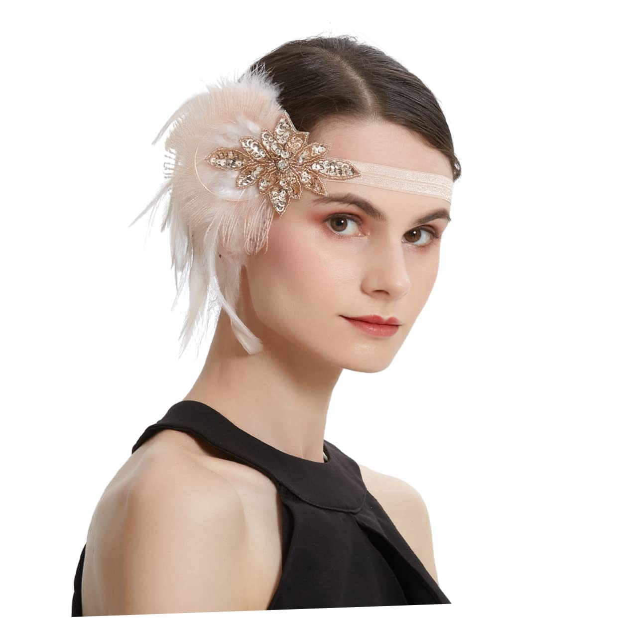 MAGICLULU 4 Pz sposa hair charms hair jewelry per flapper fasce vintage per le donne fasce flapper per le donne nozze copricapo sciarpa