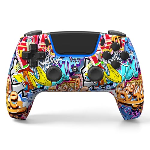 Image of Hiyuky Wireless Controller Compatible with PS5 /Slim /Pro /PC with Dual Vibration /6-Axis Gyro /3.5mm Audio Jack /1560mAh Battery /Touchpad /Microphone /Mute Button