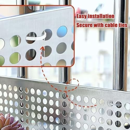 Heavy-Duty Stainless Steel Perforated Expanded Metal Sheet - Corrosion-Resistant Mesh for Balcony Railing, Fence, Flower Support & Window Sill Protection