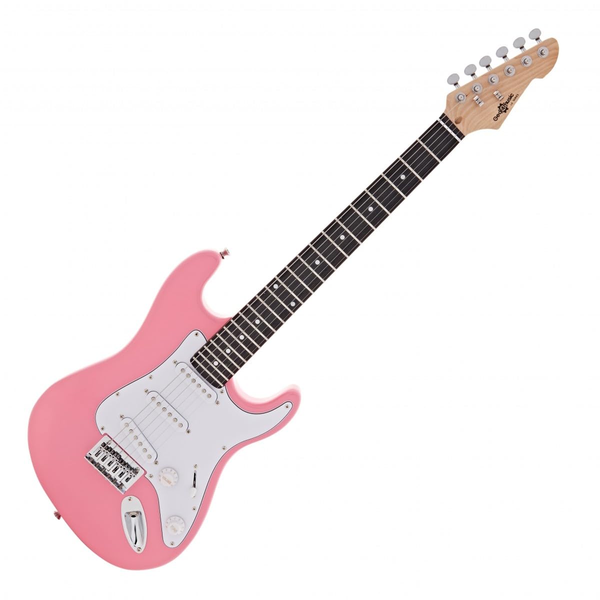 Kit Guitare Électrique LA 3/4 avec Ampli 10W, Housse, Rose | Pour jeunes débutants, design confortable et facile à prendre en main
