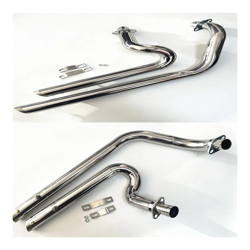 Motorrad Auspuff Mittelrohr Motorrad-Auspuffrohr Mit Abnehmbarem Schalldämpfer Für Steed Shadow VT400 VT600 VLX400 VLX600 VT600C VT400C VLX600