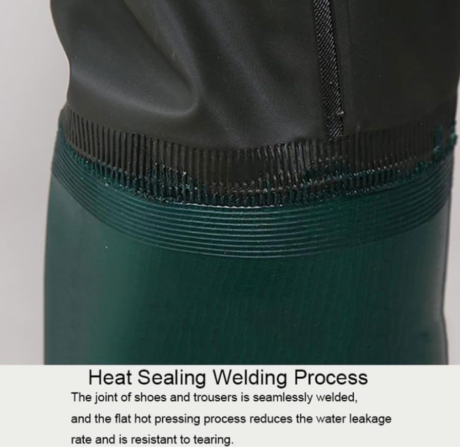 Luminexia Pantalon de Wading à la Taille pour Hommes et Femmes,Waders de pêche Taille Haute avec Bottes,Cuissardes 100% imperméables Respirantes pour pêche à la Mouche