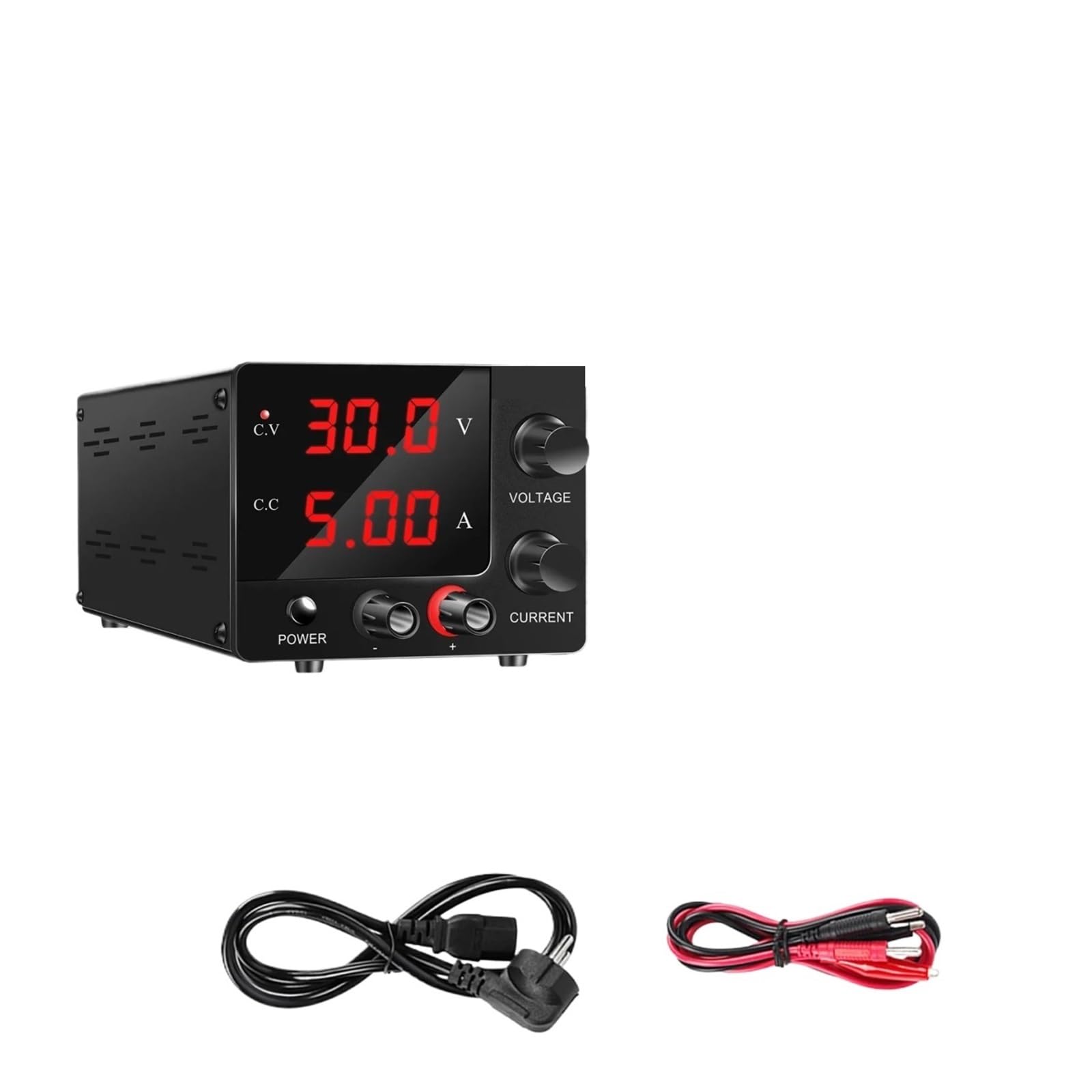 Alimentatore DC Regolabile Alimentatore Regolabile 30V5A Regolatore di Tensione stabilizzatore di Alimentazione Desktop OCP OVP programmabile con Display LED a 4 cifre(30V5A Mini,220V)