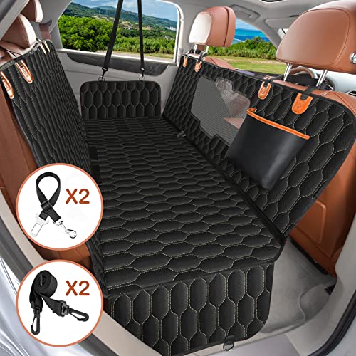 Dog Car Seat Cover for Back Seat, 5-in-1 Waterproof Dog Seat Cover for SUV, Car Pet Seat Cover, 100% Scratchproof Nonslip Pet Car Seat Covers Backseat, Family Cars and Trucks - 53 x59 