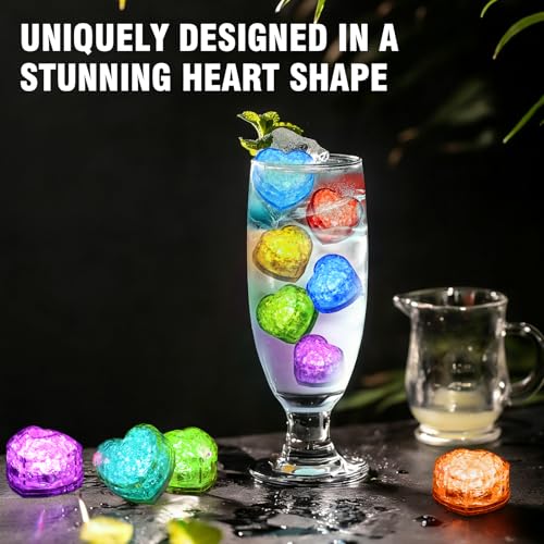 Cubos de hielo LED con luz, pack de 12 unidades miniatura 5