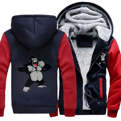 Awesome Kingkong Fleece Hoodie for Men Hooded Sweatshirt Full-zip Hoodies3