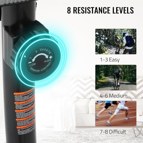 ISE Bicicleta Estática con 8 Niveles de Sistema magnético externo bidireccional,Bicicleta Estatica con LCD Pantalla,Bicicleta Indoor con sensores de Pulso y Soporte para Tablet,bici estatica para Casa - Imagen 6