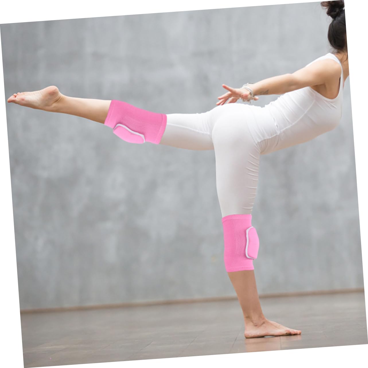 VALICLUD 1 Pair Warm Elastic Knee Pads for Sports Breathable Protective Gear Sleeve for Outdoor Basketball and Climbing S Pink for Ages