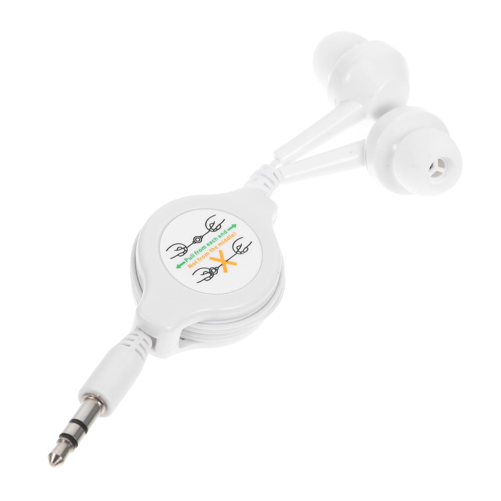 Workout Earbuds in-Ear Headphones Earphones Microphone Retractable Design Wired Earphones