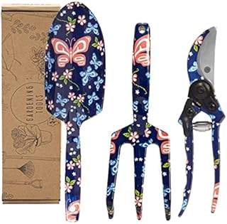 DEWINNER Garden Tool Set, 3 Piece Lady Hand Planting Gardening Gift, Ergonomic Handle, Succulent Lady Plant Tool