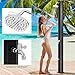 Goplus 9.3 Gallon Solar Heated Outdoor Shower, 7.2 FT Freestanding Garden Shower with 360° Swivel Shower Head, Foot Shower & Temperature Adjustment, for Poolside Backyard Beach (Black)