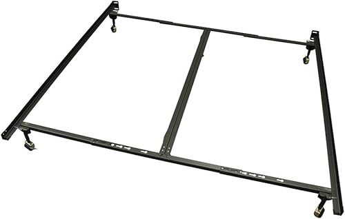 Glideaway 66RR - Base de cama tamaño Queen - King California King con rodillos para alfombra, 6 patas