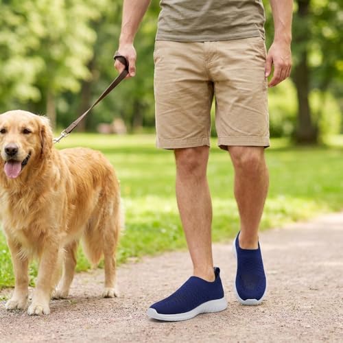 Image of TIOSEBON Men's Slip On Walking Shoes Arch Support Knit Mesh Lightweight Casual Comfortable Gym Workout Running Tennis Travel Standing Sneakers