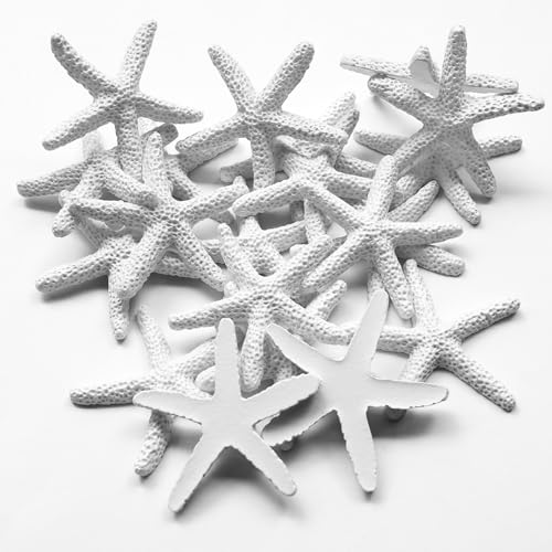 Resin Starfish - Vase Filler - Garland, Photo Frame, Beach Scene, Gift Box Decoration, Christmas Decoration, Beach Wedding and Mermaid Birthday Party (25 pcs White)