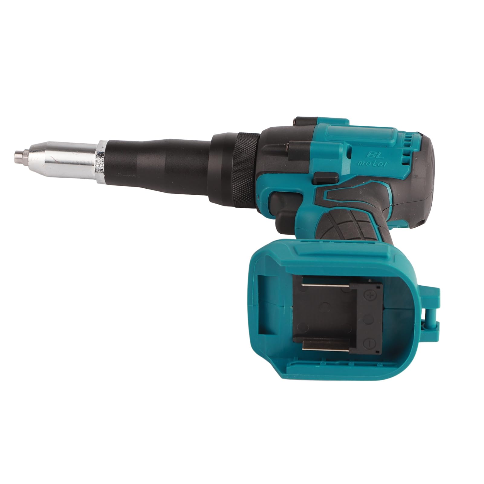 ViaGasaFamido Pistola per Rivetti Elettrica Senza Spazzole Senza Fili 18 V 360 W Strumento per Rivettatura Senza Fili Blu Strumento Manuale per Dadi per Rivetti a LED per Batteria BL1815 3,2-4,8 Mm