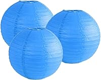 Vista 24 de Paquete de 3 linternas redondas de papel para decoración de boda y fiesta de cumpleaños (blanco, 12 pulgadas/11.8 in)