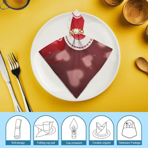 Servilletas de tela reutilizables de alta calidad con estampados elegantes para el hogar 8