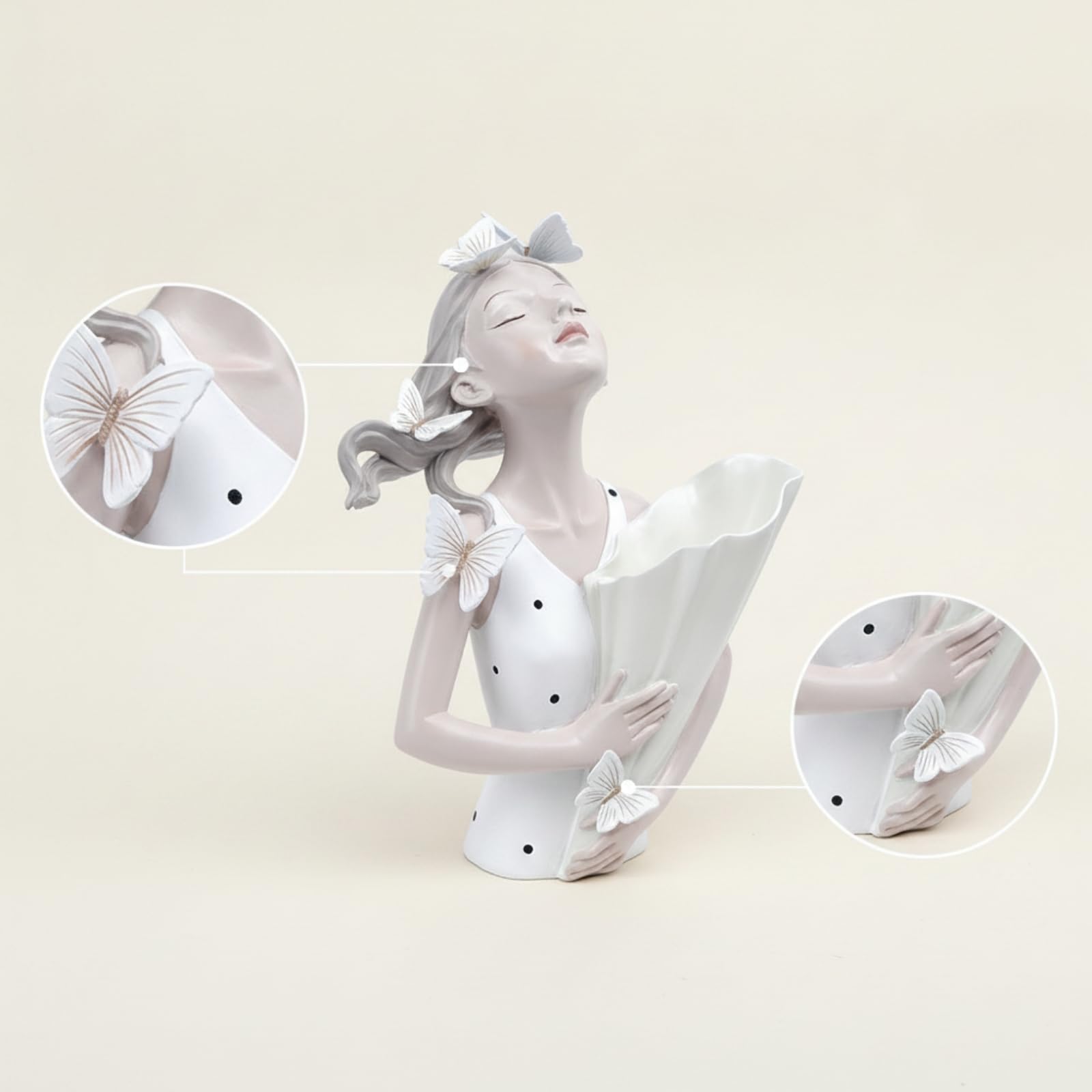 Figura Resina Europeo Busto, Lunares