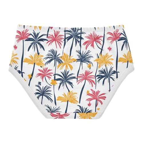 ZZKKO Tropical Tree Abstract Girls Underwear Toddler Panties for Girls Comfort Brief Size 2-8T2