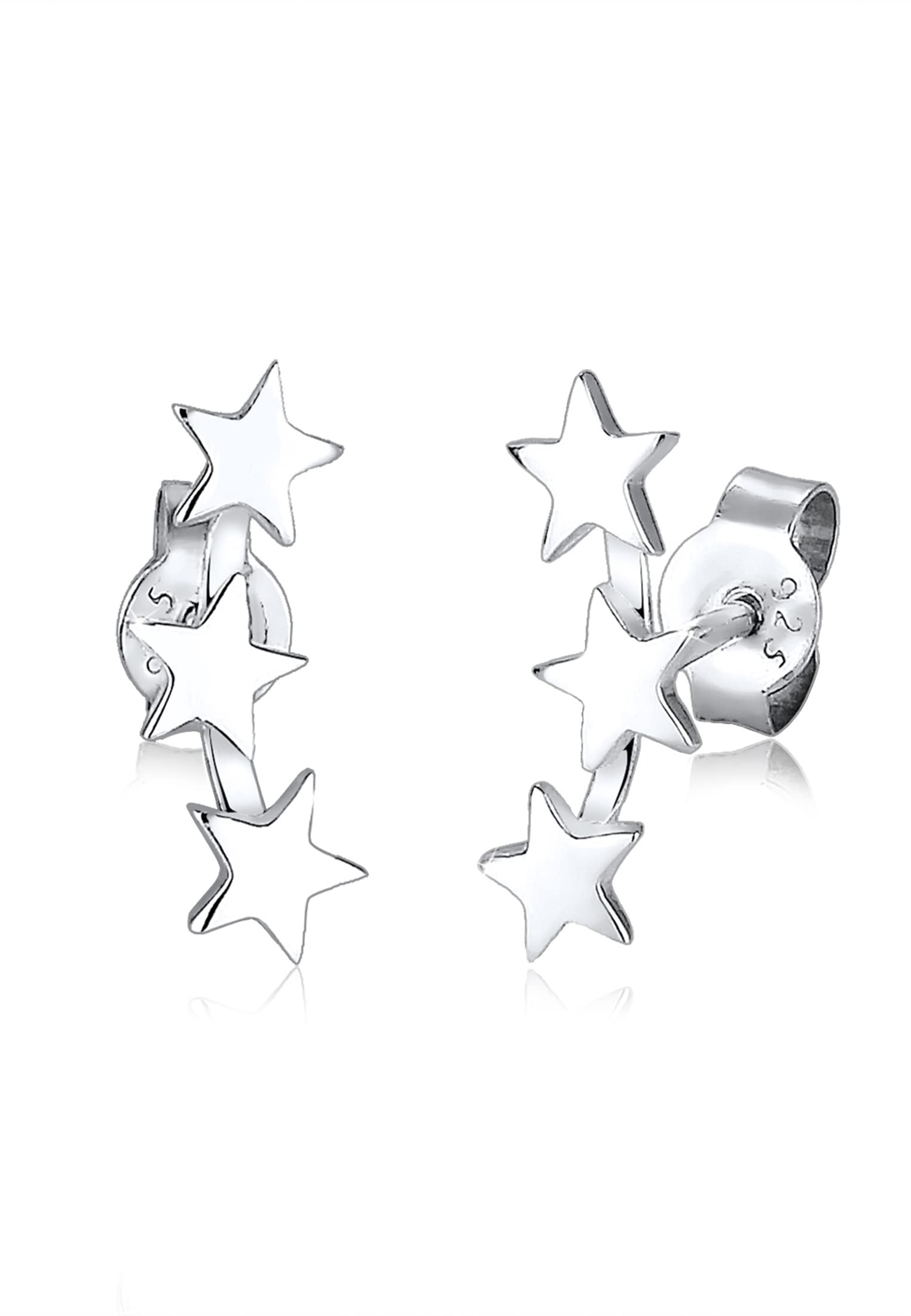 Elli Women's 925 Sterling Silver Xilion Cut Stud Earrings